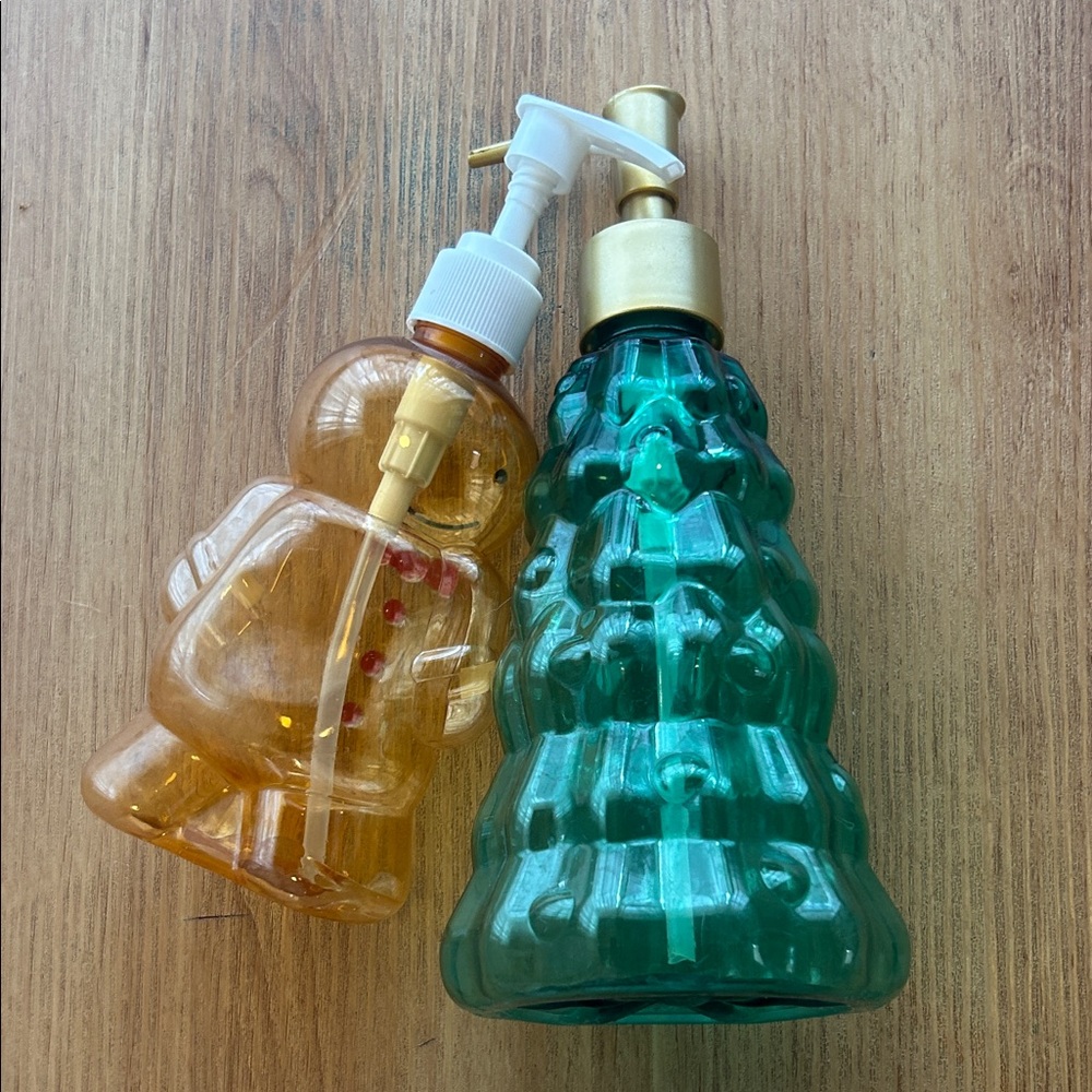 Festive Soap Dispenser Set - Gingerbread and Tree - Picture 5 of 6